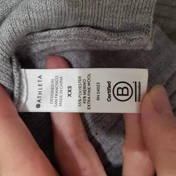 Athleta Women Solstice Wrap Cardigan XXS Gray Merino Wool Blend Balletcore Yoga - Picture 10 of 14